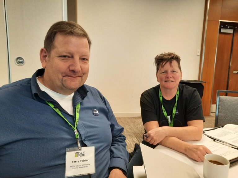 Terry Poirier and Anne-Marie Allison at CAUT Contract Faculty Conference